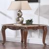 Acme Nayla Marble Rectangular End Table with Floral Legs in Cherry view 2