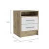 BEROXII Philadelphia Nightstand with Two Drawers and Concealed Shelf for Stylish and Functional Storage view 2