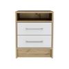 BEROXII Philadelphia Nightstand with Two Drawers and Concealed Shelf for Stylish and Functional Storage view 3
