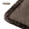 Foindtower Set of 2 Decorative Linen Fringe Lumbar Throw Pillow Covers Farmhouse Cushion Cover with Tassels Soft Accent Pillowcase for Couch Sofa Bed Living Room Home Decor,1220 Inch,Reddish Brown view 3