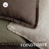 Foindtower Set of 2 Decorative Linen Fringe Lumbar Throw Pillow Covers Farmhouse Cushion Cover with Tassels Soft Accent Pillowcase for Couch Sofa Bed Living Room Home Decor,1220 Inch,Reddish Brown view 4
