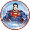 Superman Birthday Party Supplies Bundle includes 24 Lunch Paper Plates 9" view 2