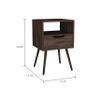 BEROXII Allie Nightstand: Featuring a Superior Top, Open Shelf, and One Drawer for Enhanced Style and Functionality view 2