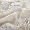 PHF 100% Cotton Muslin Blanket King Size 108"x90", 4-Layer Lightweight Gauze Throw, Breathable Cloud-Soft Minimalist Blanket for Bed, Couch, Camping & Baby, Oat Milk, Ideal Gift view 3