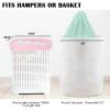 2 Pack Large Mesh Laundry Bag, Heavy Duty Laundry Bags with Drawstring, Laundry Hamper Liner, Machine Washable, for Travel, Storage, Sports, Dorms and Apartment Dwellers, 24 x 36 Inches (Pink+Green) view 4
