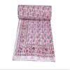MAVISS HOMES Indian Block Print Quilt Kantha Quilts Queen Size Kantha Throw Quilt Blanket Kantha Bedspreas Pure Cotton Quilt King Size Quilt Indian Quilt (Pink, Queen 90 X 108 Inch) view 1