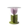 HomeLoft Basics Nordic Coffee Table with Pink Corrugated Storage Chic and Playful, 15.74*18.5*15.74in view 1