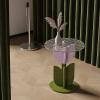 HomeLoft Basics Nordic Coffee Table with Pink Corrugated Storage Chic and Playful, 15.74*18.5*15.74in view 4