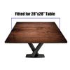 LMPTOEI Wood Grain Elastic Edged Square Tablecloth, Square Elastic Table Cover Fitted Square Table Cloths for Kitchen Coffee Restaurant, Fitted for 28"x28" Table, Styl31 view 2