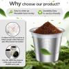 Reusable K Cups for ke K Supreme | Refillable K cups with Adapter for ke K Supreme (Plus) Coffee Maker (4 pack) view 3