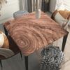 LMPTOEI Square Fitted Wood Grain Tablecloths, Waterproof Polyester Square Table Cloth for Indoor Outdoor Party Table Decor, Fitted for 54"x54" Table, Styl179 view 1