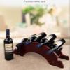 NIBHZ European Style Wine Rack Decoration Living Room Modern Simple Household Solid Wood Lattice Wooden Wine Bottle Rack Small Wine Rack,E view 3