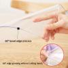 ZXCASDF Clear PVC Table ProtectorTransparent Table Cloth 1.5mm Easy to Cut Plastic Table Cover Waterproof & Oil-Proof Tablecloth for Kitchen Dining Room TablesOffice (Size : 80x170cm/31.5x66.9in) view 2
