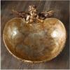 Decorative Tray Gold Key Bowl Home Decoration Jewelry Trays Key Phone Change Watches Candy Tray, Coffee Table Decor Angel Jewelry Dish Key Tray for Entryway Table view 2