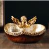 Decorative Tray Gold Key Bowl Home Decoration Jewelry Trays Key Phone Change Watches Candy Tray, Coffee Table Decor Angel Jewelry Dish Key Tray for Entryway Table view 4