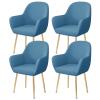 ZHUIYUAN Curved Back Chair Covers for Dining Chairs Set of 2/4/6, Restaurant Chair Cover Dining Room Chair Covers, Armchair Cover Soft Seat Cover Protector, Office Stool Chair view 1