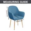 ZHUIYUAN Curved Back Chair Covers for Dining Chairs Set of 2/4/6, Restaurant Chair Cover Dining Room Chair Covers, Armchair Cover Soft Seat Cover Protector, Office Stool Chair view 3