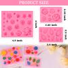 Actvty Rose Flower Silicone Mold, Leaves Candy Mold, 3 Pcs Mini Rose and Leaf Silicone Molds for Chocolate Fondant Sugarcraft Clay Candy Gummy Cupcake Toppers Cake Decorating view 2