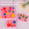 Actvty Rose Flower Silicone Mold, Leaves Candy Mold, 3 Pcs Mini Rose and Leaf Silicone Molds for Chocolate Fondant Sugarcraft Clay Candy Gummy Cupcake Toppers Cake Decorating view 4