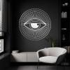 All Seeing Eye Metal Wall Decor, Evil Eye Wall Decor, Metal Evil Eye Art, Abstract Metal Wall Art, Boho Wall Decor, Spiritual Wall Art, Living Room Bedroom Decor, Housewarming Gift (19"x19"|47x47cm, Silver) view 1
