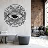 All Seeing Eye Metal Wall Decor, Evil Eye Wall Decor, Metal Evil Eye Art, Abstract Metal Wall Art, Boho Wall Decor, Spiritual Wall Art, Living Room Bedroom Decor, Housewarming Gift (19"x19"|47x47cm, Silver) view 3