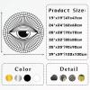 All Seeing Eye Metal Wall Decor, Evil Eye Wall Decor, Metal Evil Eye Art, Abstract Metal Wall Art, Boho Wall Decor, Spiritual Wall Art, Living Room Bedroom Decor, Housewarming Gift (19"x19"|47x47cm, Silver) view 4