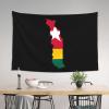 SMLBNE Togo Flag Map Soft Plush Tapestry - Versatile Decor for Bedroom, Living Room, Dorm - 60x40 In view 3