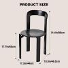 LYXXJRYBHD Kitchen & Dining Room Chairs, Black Chair, Modern Dining Chair, Stackable Chairs, for Kitchen, Backyard, Lawn Bistro (Color : Black) view 2