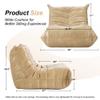 Hobestluk Giant Bean Bag Chair Lazy Floor Sofa, Memory Foam Fireside Sofa for Adults, Big Beanbag Faux Leather Armless Chair for Living Room Bedroom Dorm Office (Khaki, Single) view 2