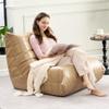 Hobestluk Giant Bean Bag Chair Lazy Floor Sofa, Memory Foam Fireside Sofa for Adults, Big Beanbag Faux Leather Armless Chair for Living Room Bedroom Dorm Office (Khaki, Single) view 3