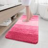 Arotive Microfiber Bathroom Rugs, Shaggy Soft and Absorbent Bath Rug, Non-Slip, Thick Plush Machine Washable Dry Bath Mats for Bathroom, Tub and Shower, 47x24, Pink, Rectangular view 1