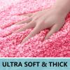 Arotive Microfiber Bathroom Rugs, Shaggy Soft and Absorbent Bath Rug, Non-Slip, Thick Plush Machine Washable Dry Bath Mats for Bathroom, Tub and Shower, 47x24, Pink, Rectangular view 4