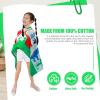 LUCKQUE Kids Hooded Towel Poncho Hooded Towel with Buttons Cotton Bath Poncho Towel Highly Absorbent Comfortable Kids Swim Towel Wrap 29.950in for 3-12 Years Old Girls Boys(B) view 2