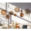 JINYANGHU Hanging Woven Wall Basket Decor Set of 8, Hanging Woven Basket Wall Decor, Boho Wall Decor Art for Rustic Farmhouse Home,Seagrass Basket Round Boho Wall Decor view 1