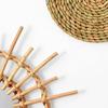 JINYANGHU Hanging Woven Wall Basket Decor Set of 8, Hanging Woven Basket Wall Decor, Boho Wall Decor Art for Rustic Farmhouse Home,Seagrass Basket Round Boho Wall Decor view 3
