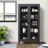 COFaR Metal Storage Cabinet, 72'' H Kitchen Storage with Adjustable Shelf, for Pantry, Kitchen, Living Room, Dining Room (Black, 72") view 1