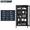 COFaR Metal Storage Cabinet, 72'' H Kitchen Storage with Adjustable Shelf, for Pantry, Kitchen, Living Room, Dining Room (Black, 72") view 2