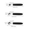 7Pcs Melon Baller Scoop Set,Stainless Steel Digger Ice Cream Watermelon Platter Scoop Digger with Easy Grip Rubber Handle(Black) view 3