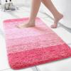 Arotive Microfiber Bathroom Rugs, Shaggy Soft and Absorbent Bath Rug, Non-Slip, Thick Plush Machine Washable Dry Bath Mats for Bathroom, Tub and Shower, 24x16, Pink, Rectangular view 1