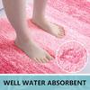 Arotive Microfiber Bathroom Rugs, Shaggy Soft and Absorbent Bath Rug, Non-Slip, Thick Plush Machine Washable Dry Bath Mats for Bathroom, Tub and Shower, 24x16, Pink, Rectangular view 3