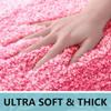 Arotive Microfiber Bathroom Rugs, Shaggy Soft and Absorbent Bath Rug, Non-Slip, Thick Plush Machine Washable Dry Bath Mats for Bathroom, Tub and Shower, 24x16, Pink, Rectangular view 4