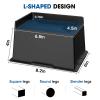 MYMULIKE Bed Risers L Shape Rectangle 2 inch 3 inch 4 inch 5 inch 6 inch (Black 6 Pack, 4 inch) view 2