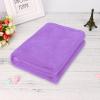 BILIKEYU 50X70CM Fashion Solid Soft Throw Kids Blanket Warm Coral Plaid Blankets Flannel Home Decor (Purple, One Size) view 2