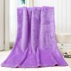 BILIKEYU 50X70CM Fashion Solid Soft Throw Kids Blanket Warm Coral Plaid Blankets Flannel Home Decor (Purple, One Size) view 3