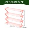BILIKEYU 4 Tier Stainless Steel Shoe Rack Organizer Easy To Install And Space Saving Shoe Organizer Freestanding Shoe Rack With Sturdy Frame Shoe Rack For Wardrobe Entry Bedroom Floor (Pink, One Size) view 3
