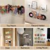 Acrylic Brochure Holder Wall Mount Magazine Rack Wall Mounted Vertical Gray Blue Green Orange Pink Clear, Small Large Acrylic Bookcase Wall Shelf for Kids/ Nursery/ Classroom/ Bedroom Small Space ( Co view 4