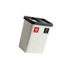 Trash Can Sorting Trash Bin Rectangular Double-Compartment Trash Bin with Lid Recycling Trash Bin with Lid Waste Paper Basket Debris Bin Trash Can Wastebasket (Color : White) view 3