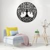 Tree of Life Wall Art, Tree of Life, Tree of Life Metal Art, Tree of Life Wall Decor, Wall Decor Over The Bed, Wall Art, Office Wall Art (30cm x 30cm (12'' x 12''), Black) view 2