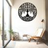 Tree of Life Wall Art, Tree of Life, Tree of Life Metal Art, Tree of Life Wall Decor, Wall Decor Over The Bed, Wall Art, Office Wall Art (30cm x 30cm (12'' x 12''), Black) view 4