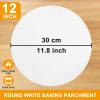 100Pcs Non-Stick Parchment Paper Rounds - 12 Inch Precut for Baking, Tortilla Press, Cake Pan, Electric Grill view 2